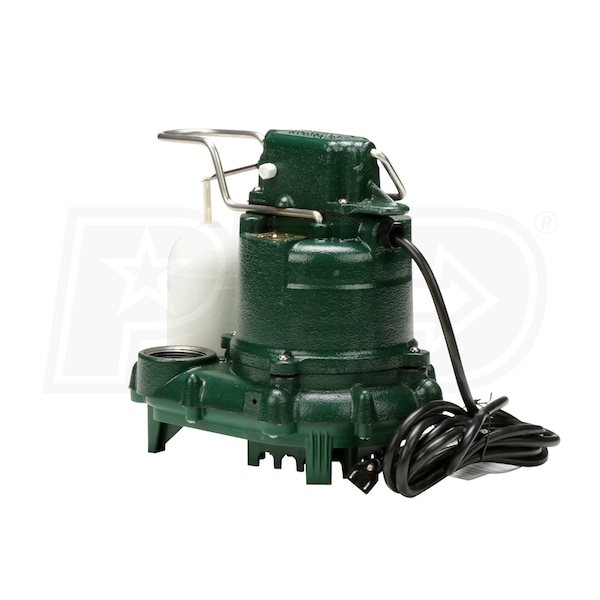 ZOELLER 1/3HP 42GPM CAST IRON SUBMERSIBLE SUMP PUMP WATER #1073 VERTICAL SWITCH 